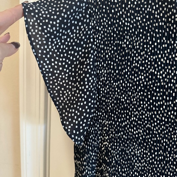 Adrianna Papell Blue and White Speckled Shirt - Picture 4 of 7